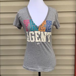 COPY - Nike women’s slim fit,Vneck short sleeve gray tee $5/25